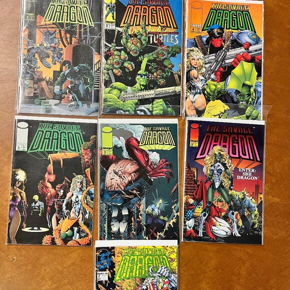 Lot og 7 Image Comics - The‎ Savage Dragon # 2, 3, 4, 9, 12, 6 - Picture 1 of 5